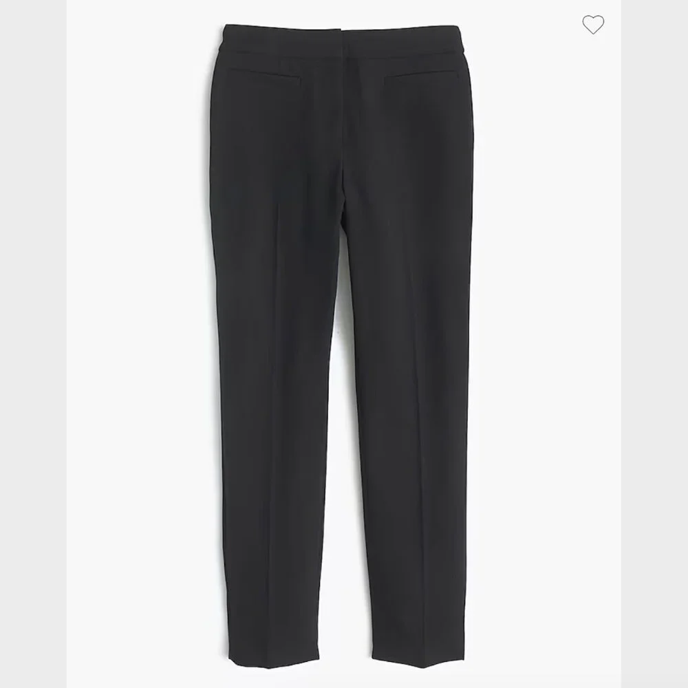 J. Crew Black French Girl Slim Crop Pant in 365 Crepe - Size 4